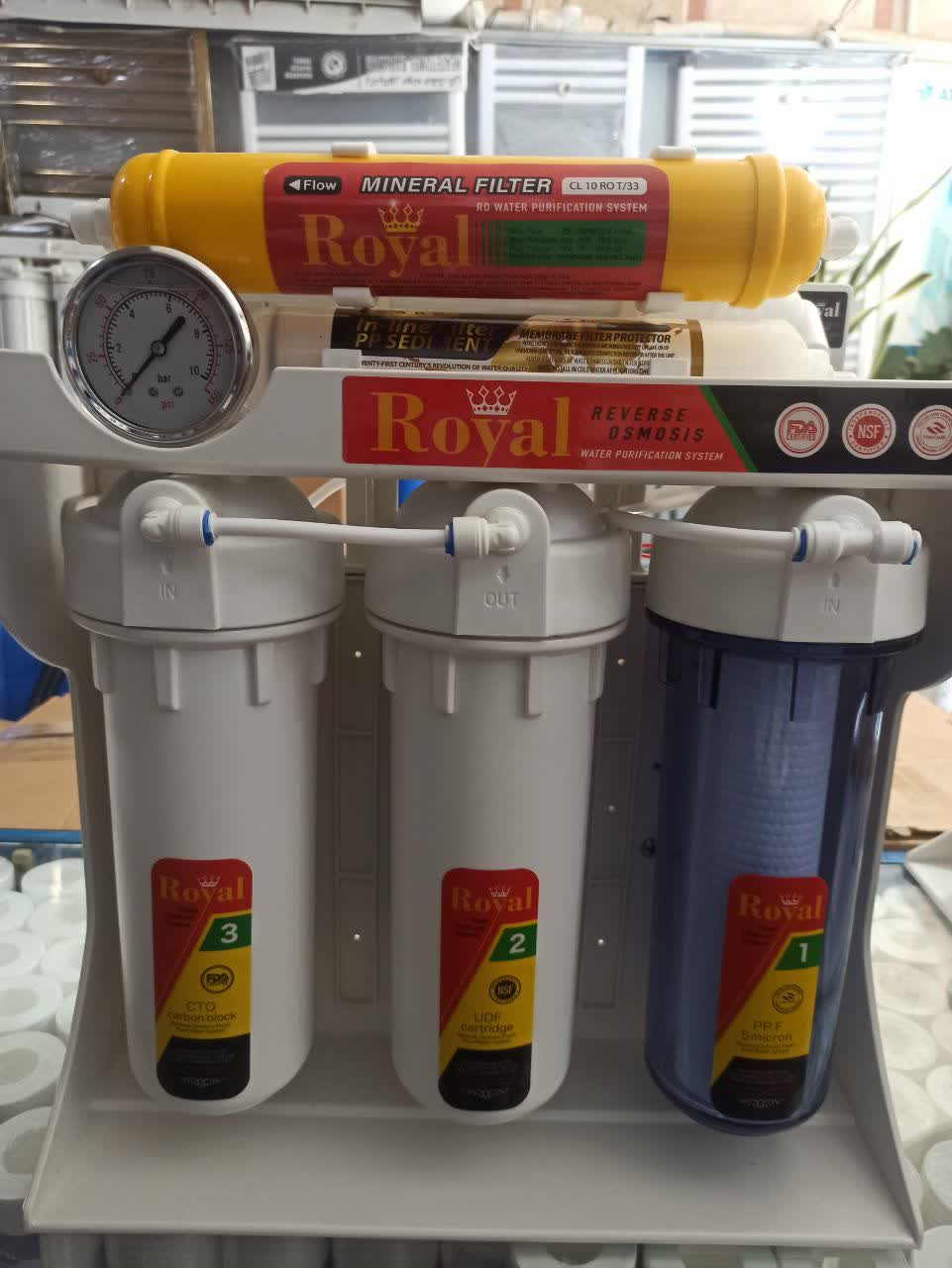 دستگاه تصفیه آب خانگی رویال (پمپ+آداپتور+هوزینگ+شیر برقی+های پرشر+لوپرشر+مخزن تانک پک اصل )تایوان